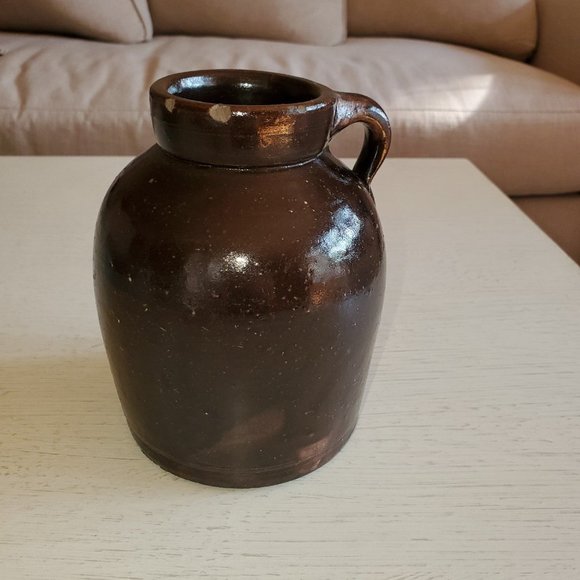 Handmade Vintage Artisan Earthenware Pottery Pitcher Jug Stein Growler Glazed - Picture 3 of 3